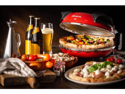 vaiotec EASYLINE elektrische pizzaoven met 2 bakkamers, vuurvaste bodem, WD 585 x 570 x 430 mm