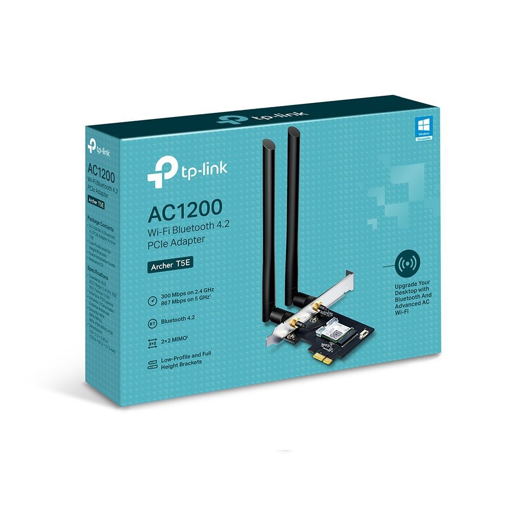 TP-link WiFi-repeater Archer T5E AC1200 Wifi Bluetooth 4.2 PCIe-adapter