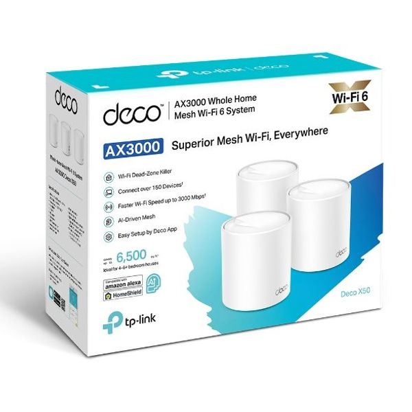 TP-link Deco X50 AX3000 Whole Home Mesh Wifi 6-systeem (3 pack)