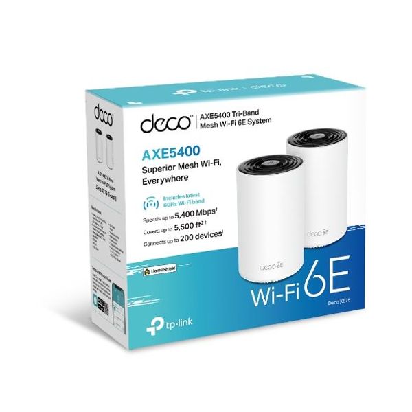 TP-link Deco XE75 AXE5400 Tri-band Mesh Wifi 6E-systeem 2 pack