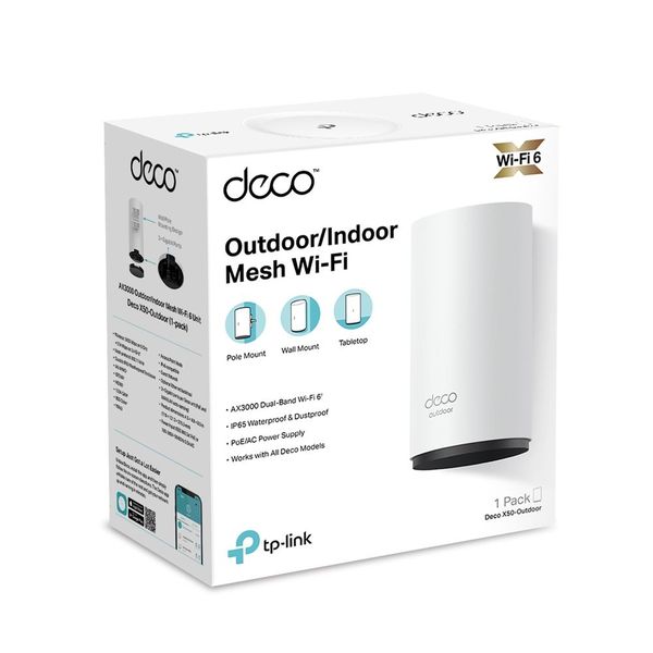 TP-link AX3000 outdoor/indoor whole home mesh wifi 6-unit