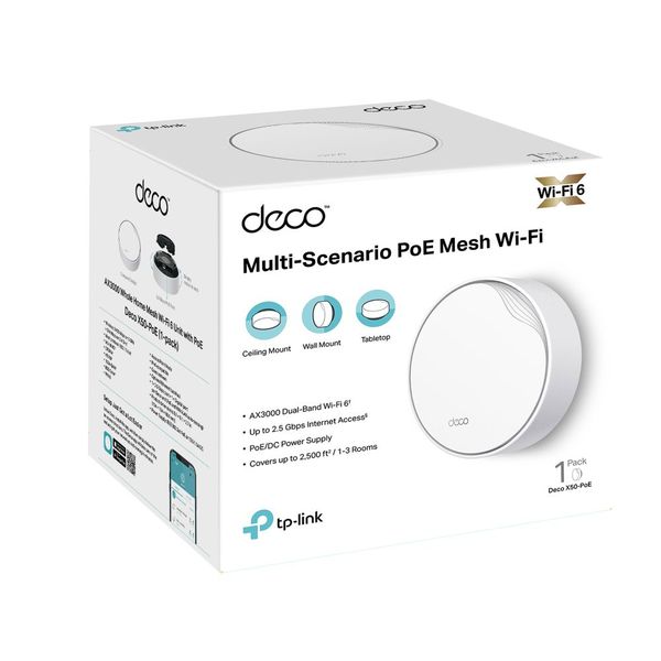 TP-link AX3000 whole home mesh wifi 6-systeem met PoE