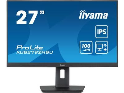 Prolite 27inch IPS-monitor met USB-hub, 150mm in hoogte verstelbare voet en 100Hz verversingssnelheid
