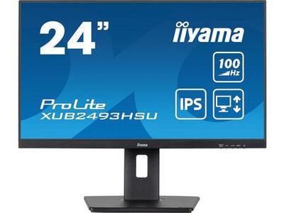 Prolite 24inch IPS monitor met USB-hub, 100Hz verversingssnelheid en 150mm in hoogte verstelbare voet