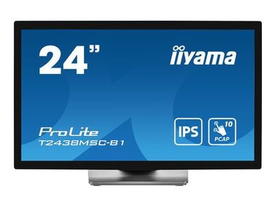 Prolite 23.8inch 10pt Optical Bonded PCAP Multi-Touch IPS monitor met een metalen behuizing