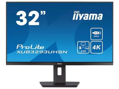 Prolite 32inch IPS paneel met KVM switch, USB-C dock en RJ45 (LAN)