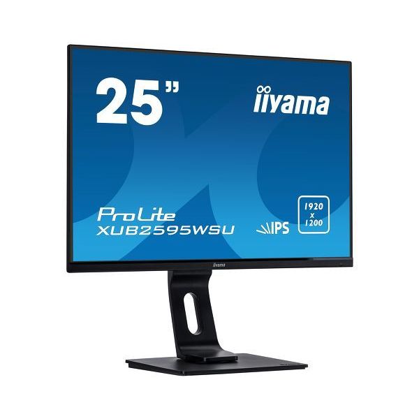 Iiyama Prolite 25inch 1920 x 1200 monitor met IPS-paneeltechnologie en 16:10 beeldverhouding