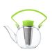 QDO theepot uit glas met clip handvat Tea 4 U groen 1L 