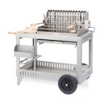 Houtskoolbarbecue + rolwagen Exclusive Mendy inox 5432 