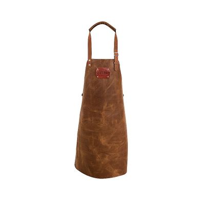 LEATHER APRON COGNAC 