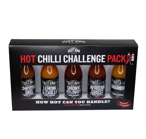 HOT Chilli Challenge Pack 5 x 52 ML  Not Just BBQ