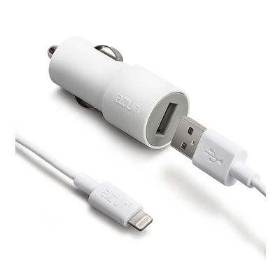 Autolader Met Apple Lightning Connector - Wit 