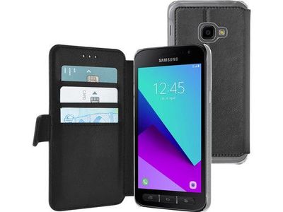 walletcase - magnetic closure - zwart - voor Samsung Xcover4 & Xcover 4s