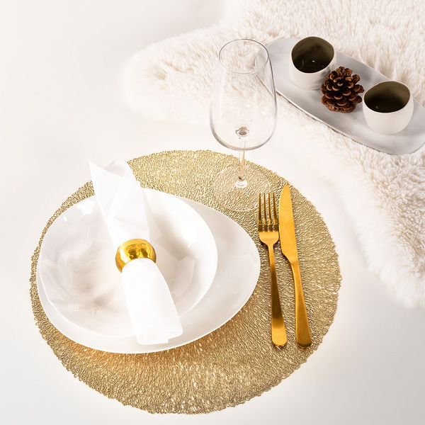 CAPELINNI Placemat diameter 38 cm Gold 