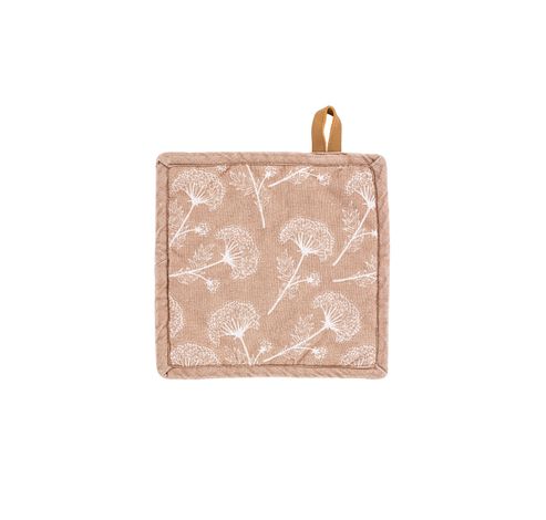 MYRNA Pannenlap floral printed 20x20cm set/2 indian tan  Tiseco