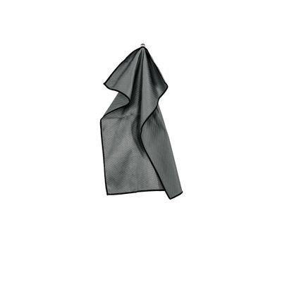 ESSENTIAL Glazendoek - microfiber 40x60cm (per stuk), dark grey  Tiseco