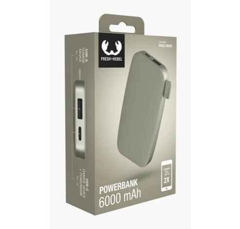 Powerbank 6000 mAh Dried Green  Fresh 'n Rebel