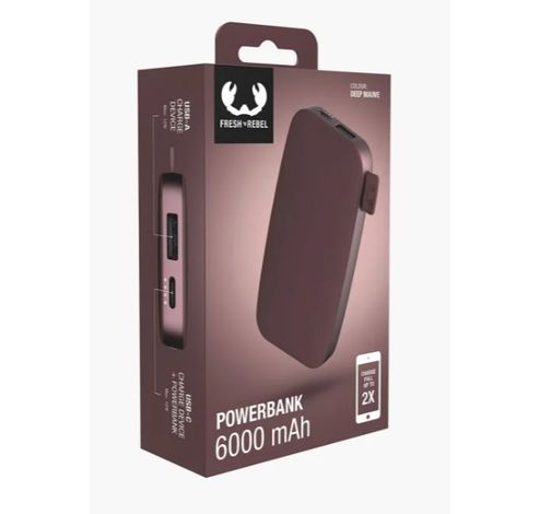 Powerbank 6000 mAh Deep Mauve  Fresh 'n Rebel