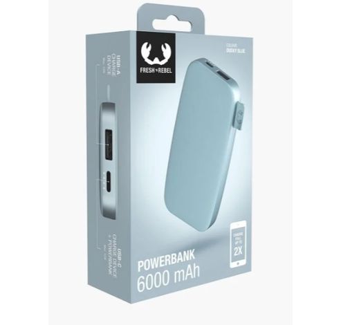 Powerbank 6000 mAh Dusky Blue  Fresh 'n Rebel