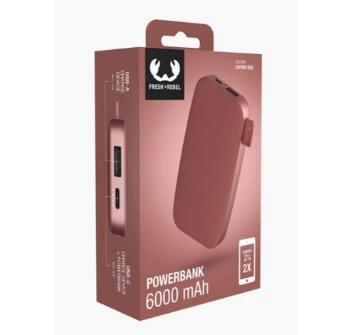 Powerbank 6000 mAh Safari red  Fresh 'n Rebel