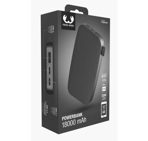 Powerbank 18000 mAh Storm Grey  Fresh 'n Rebel