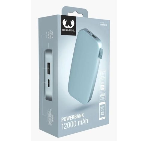 Powerbank 12000 mAh Dusky Blue  Fresh 'n Rebel