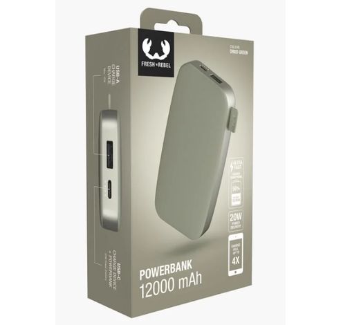 Powerbank 12000 mAh Dried Green  Fresh 'n Rebel