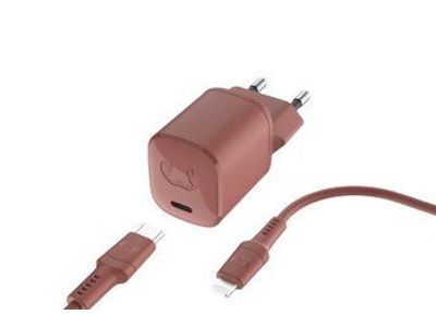 USB-C Mini Charger 20W PD + Lightning Safari Red