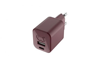 USB + USB-C Mini Charger 30W PD Deep Mauve