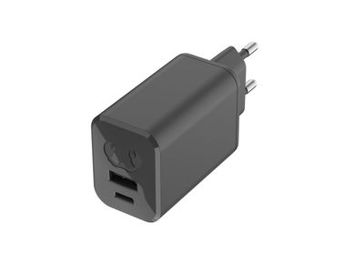 USB + USB-C Mini Charger 65W PD GaN Storm Grey