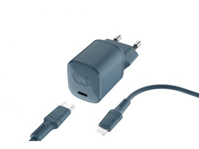 USB-C Mini Charger 20W PD + Lightning Dive Blue