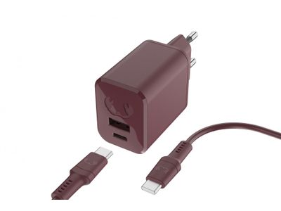 USB + USB-C Mini Charger 45W PD + USB-C Deep Mauve