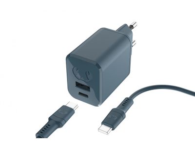 USB + USB-C Mini Charger 45W PD + USB-C Dive Blue