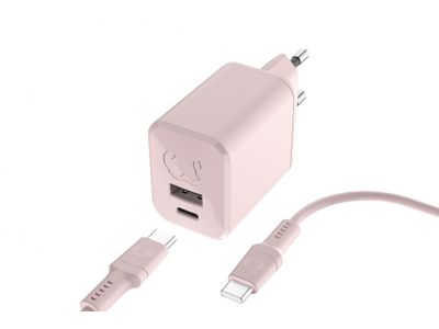 USB + USB-C Mini Charger 45W PD + USB-C Smokey Pink