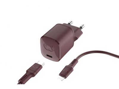 USB-C Mini Charger 20W PD + Lightning Deep Mauve