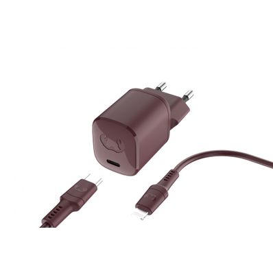 USB-C Mini Charger 20W PD + Lightning Deep Mauve 