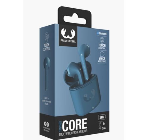 Twins Core True Wireless Earbuds Steel Blue  Fresh 'n Rebel