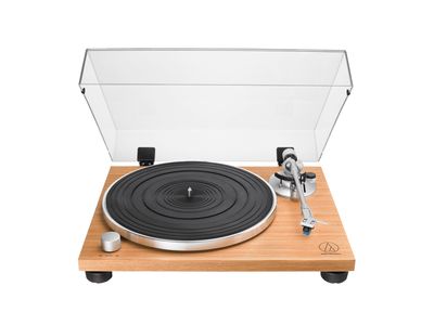 Belt-Drive HiFi Turntable fineerfinisch met teakeffect