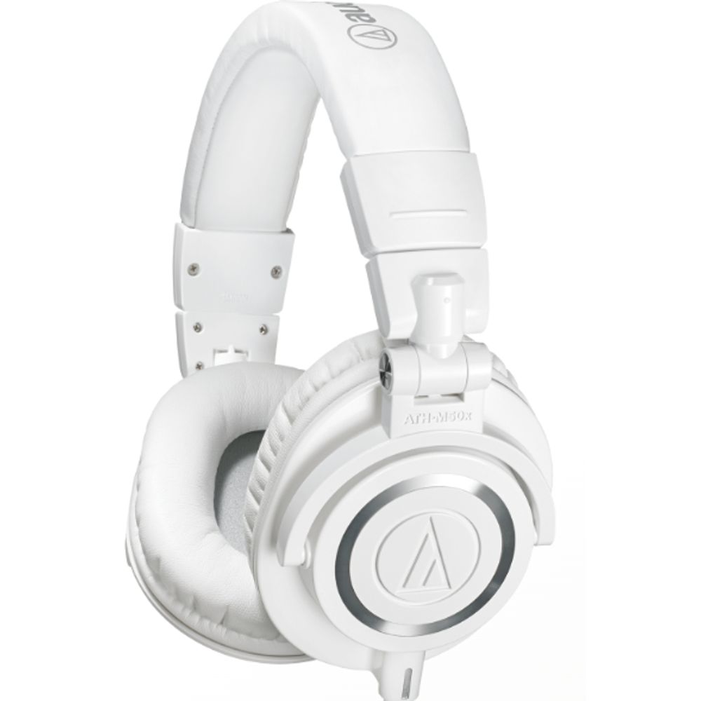 Audio-Technica Hoofdtelefoon - oortjes Professional Studio Monitor Headphones (with coiled cable) ATH-M50WH