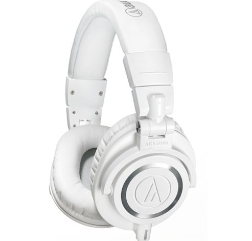 Professional Studio Monitor Headphones (with coiled cable) ATH-M50WH  Audio-Technica