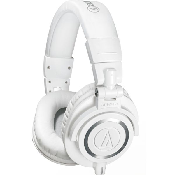 Audio-Technica Professional Studio Monitor Headphones (with coiled cable) ATH-M50WH