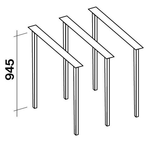 3 Stangen Inox 94,5 cm  Falmec