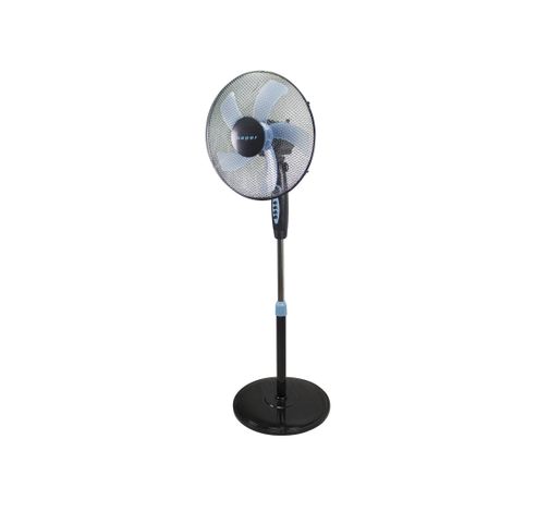 P206VEN130 statiefventilator ronde basis timer 40W zwart/blauw  Beper