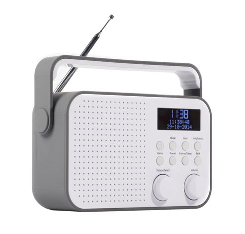 Nikkei NDB20GY Draagbare DAB+ Radio alarm FM autoscan grijs  Nikkei