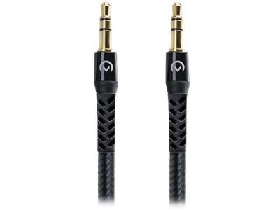 Nylon braided aux cable 1.5m black