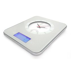 Nerthus Balance de cuisine inox 1gr/5g avec horloge 