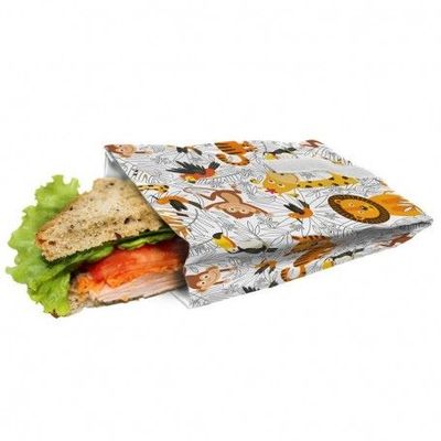 Lunchzak snack en stokbrood leeuwen - 30x11cm  Nerthus