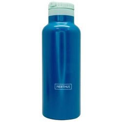 Nerthus Gourde vacuum 500ml avec paille 2 teintes bleu (chaud et froid) 