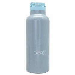 Nerthus Gourde vacuum 500ml avec paille 2 teintes gris (chaud et froid) 