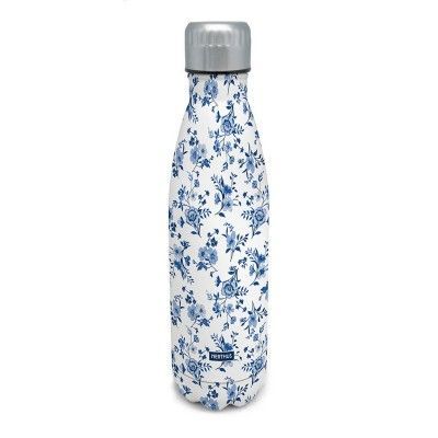 Gourde vacuum 500ml feuille bleue (chaud et froid)  Nerthus